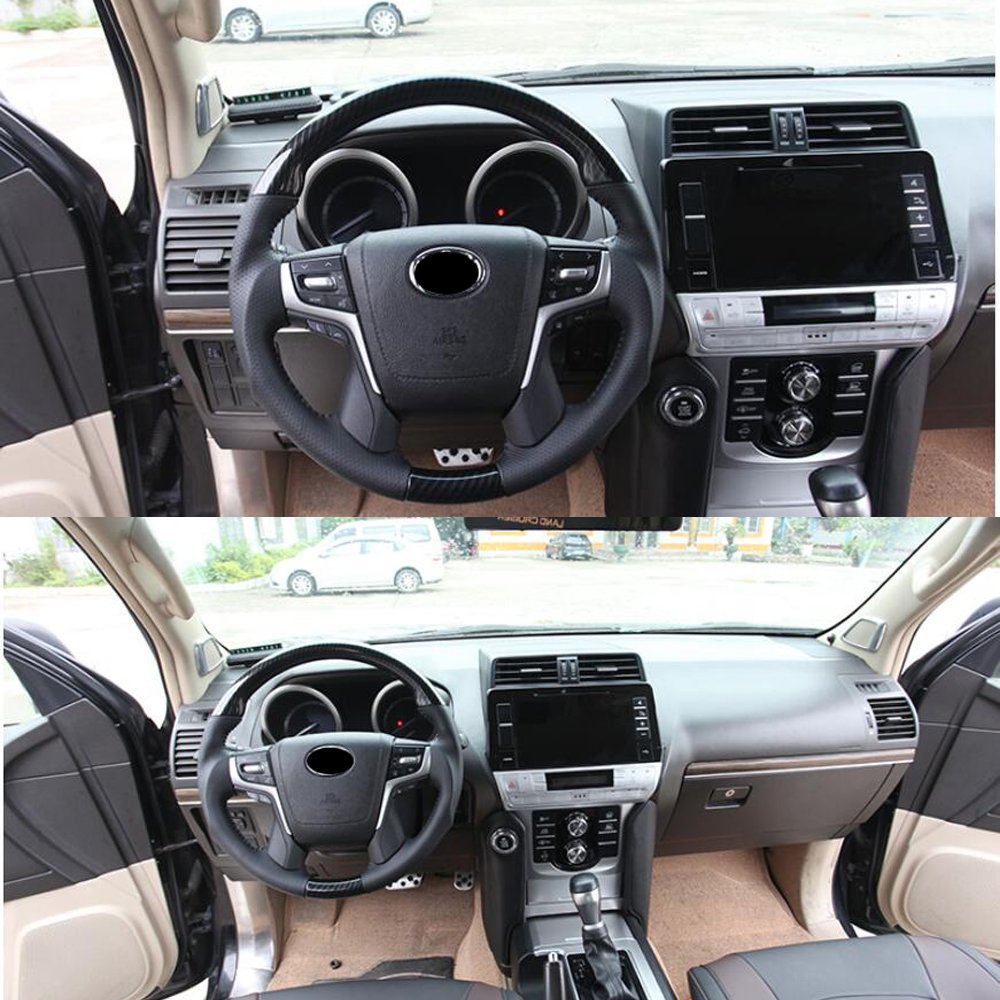Carbon Fiber/Piano Black Steering Wheel Replacement For Toyota Land Cruiser 200 2016-2021 Prado 150 FJ150 2018-2021 Accessories