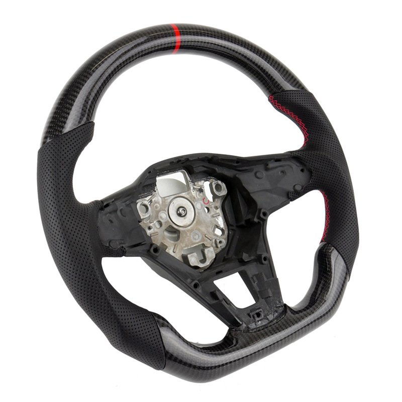 Custom Car Interior Covered Forged Carbon Fiber Steering Wheel For Volkswagen Magotan Sagitar Passat GLOF GTI