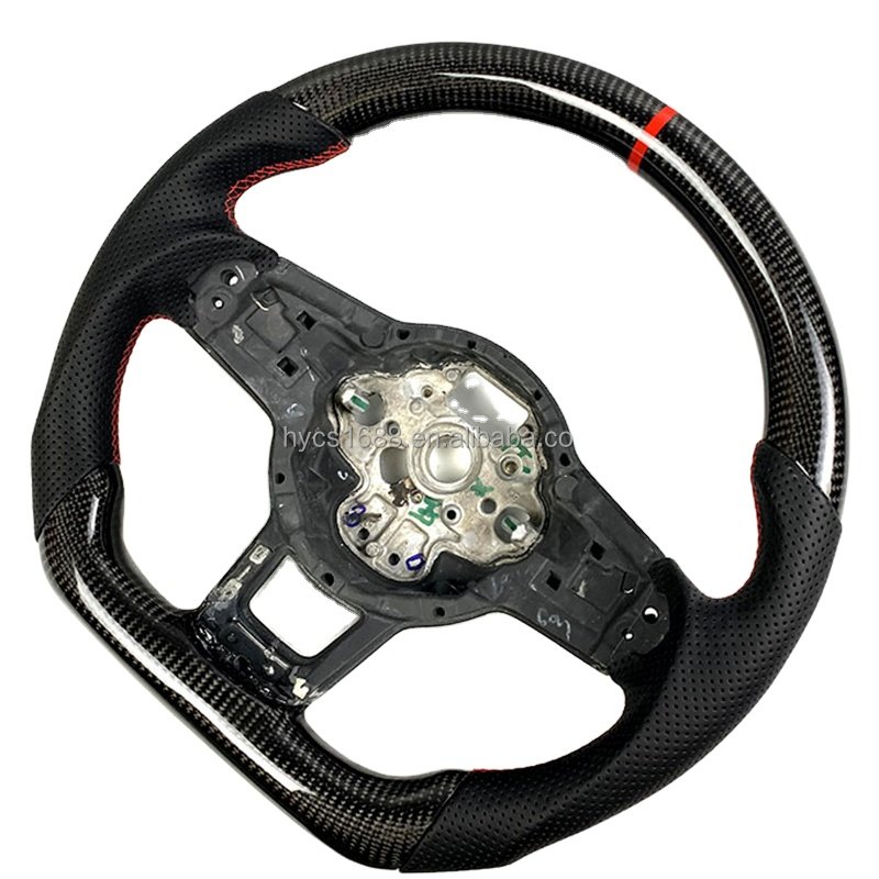 Custom Car Interior Covered Forged Carbon Fiber Steering Wheel For Volkswagen Magotan Sagitar Passat GLOF GTI