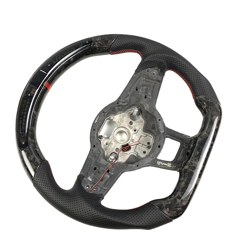 Custom Car Interior Covered Forged Carbon Fiber Steering Wheel For Volkswagen Magotan Sagitar Passat GLOF GTI