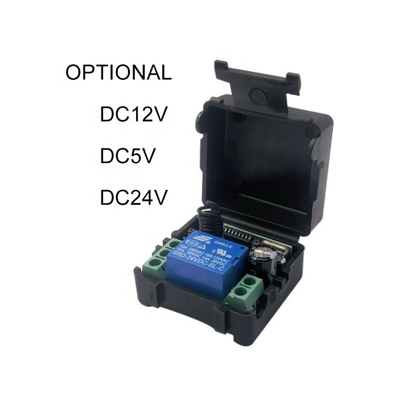 DC 12V 10A 315MHz Single Channel Relay Module RF Wireless Remote Control Switch Receiver and Remote Control Transmitter for Lamp