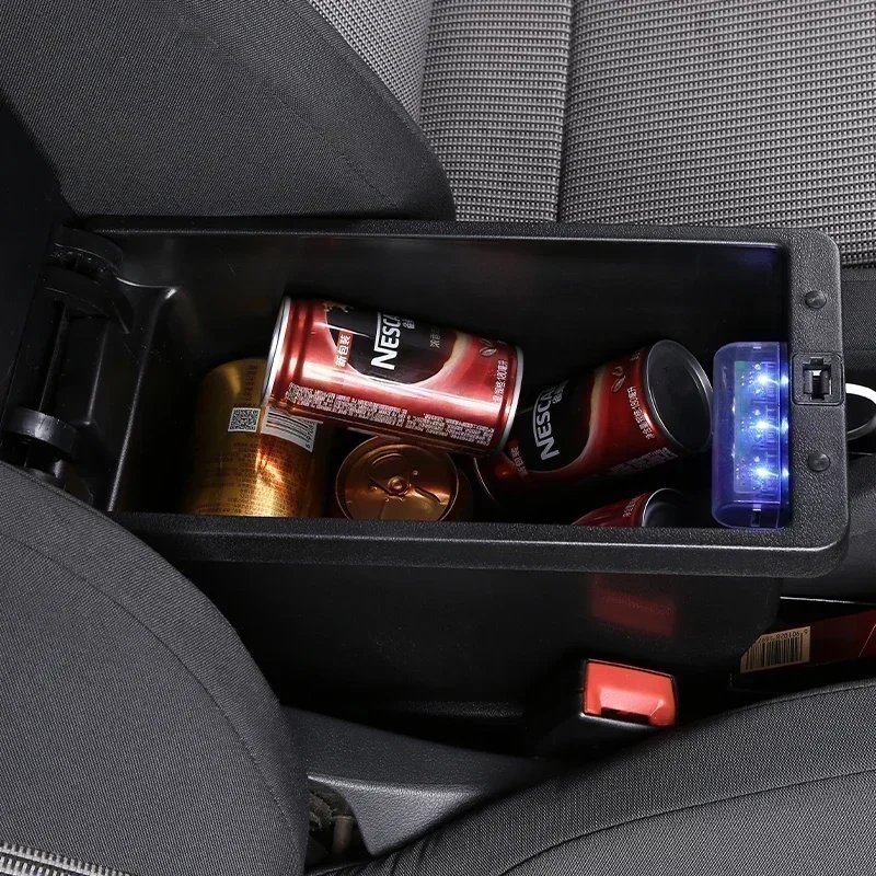 TONC PERODUA Bezza Car Interior Upgrades - Custom Armrest Box with Cup Holder and Extra Storage Space