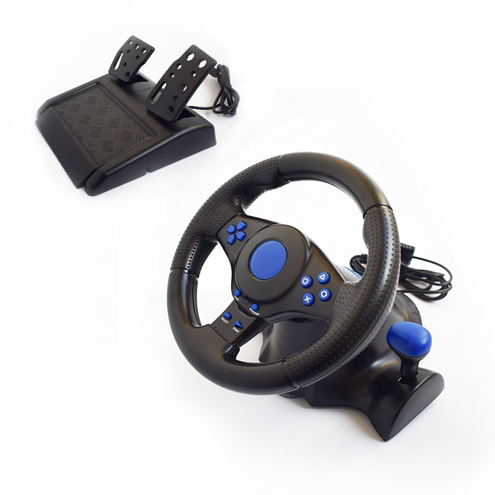 Gaming Racing Steering Wheel Gaming Wheel for PS3 PS2 PC 3in1 Video Games Wheel