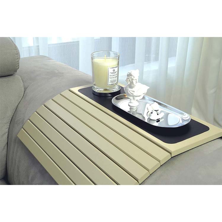 Factory Supply WDF Bamboo Sofa Cup Holder Arm Couch Cup Holder Sofa Armrest Organizer Cup coaster Bamboo Sofa Arm Tray Table