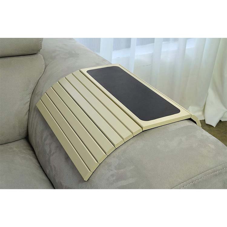 Factory Supply WDF Bamboo Sofa Cup Holder Arm Couch Cup Holder Sofa Armrest Organizer Cup coaster Bamboo Sofa Arm Tray Table