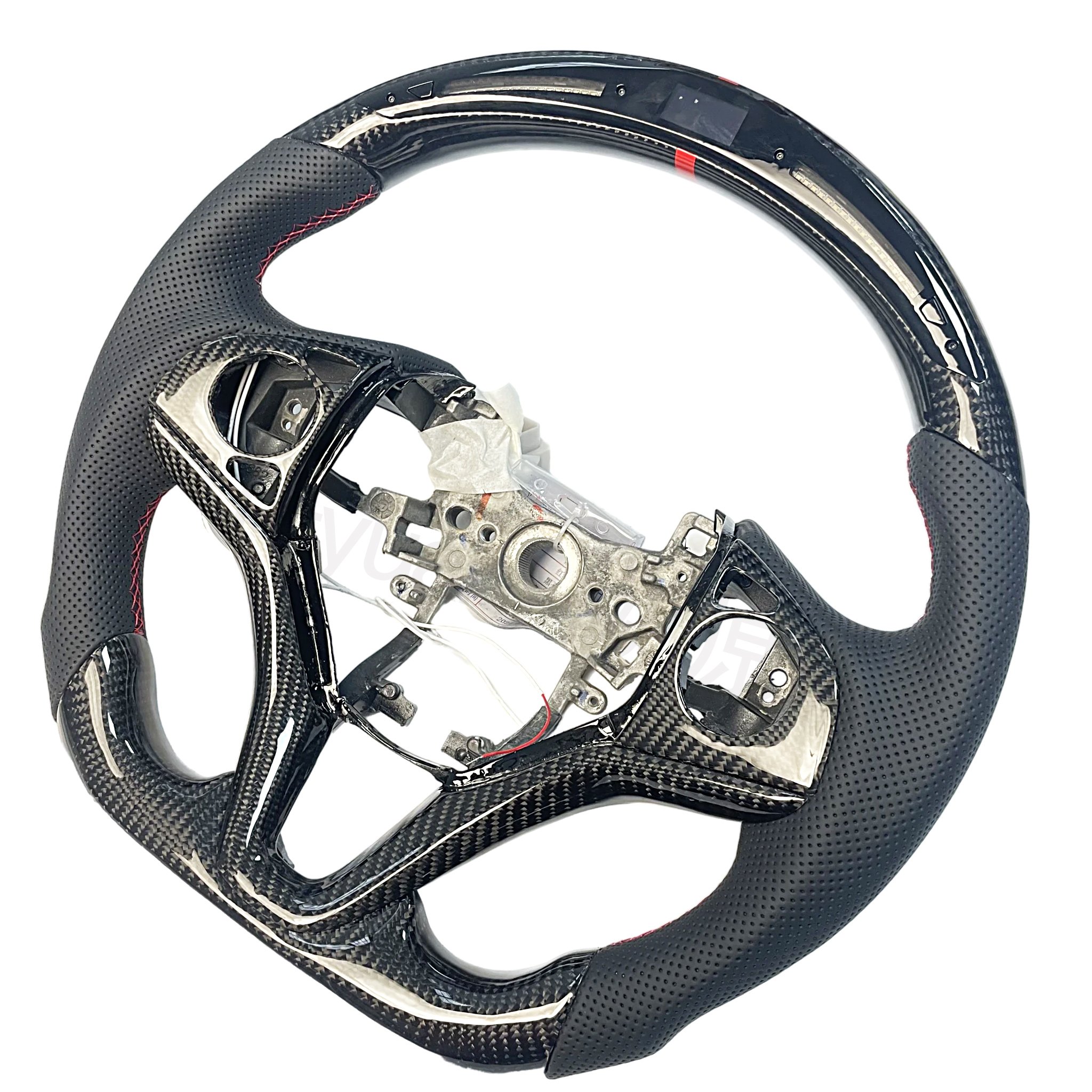 For Honda Civic CRV Shadow Punch leather carbon Fiber led steering wheel Auto accessories Carbon fiber steering wheel