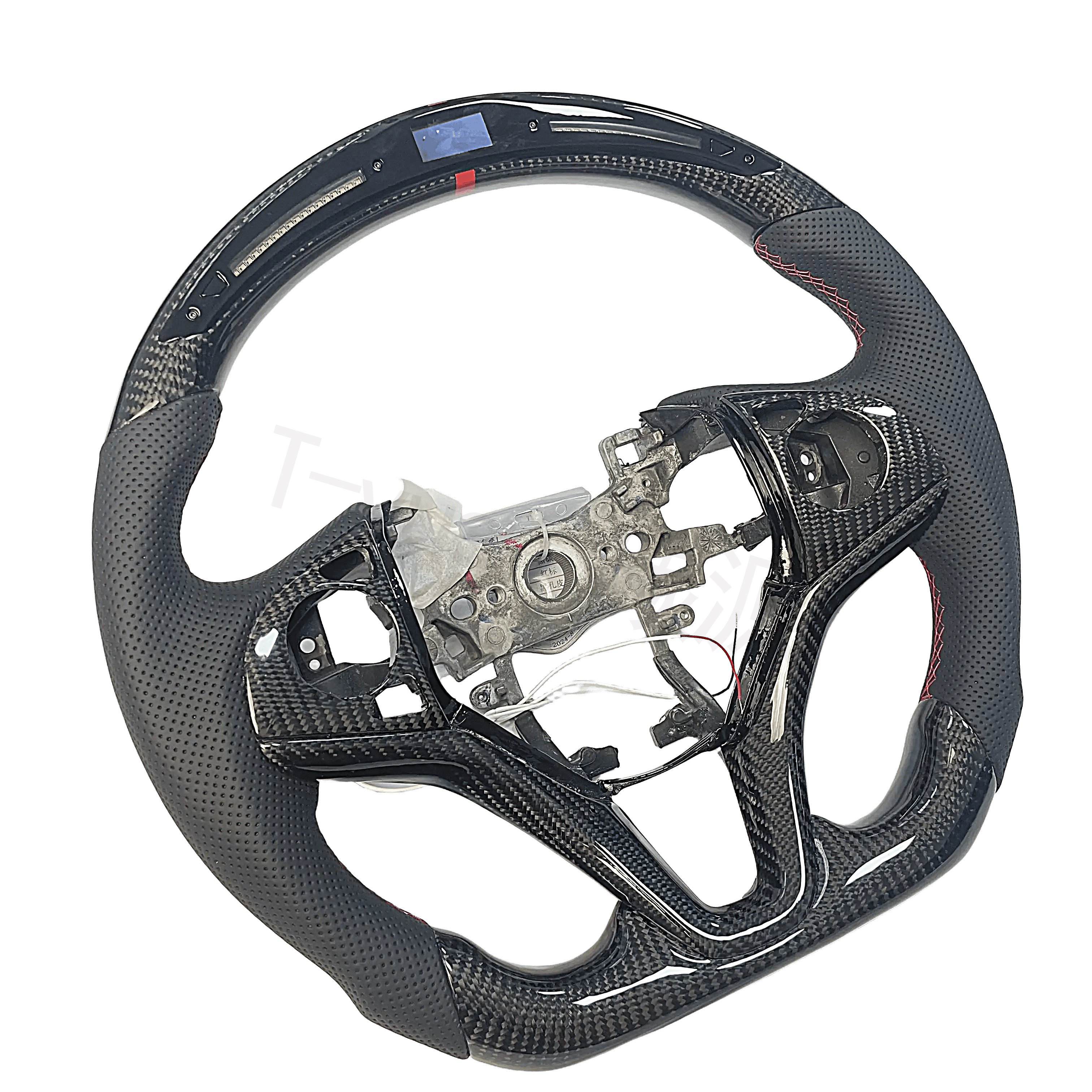 For Honda Civic CRV Shadow Punch leather carbon Fiber led steering wheel Auto accessories Carbon fiber steering wheel