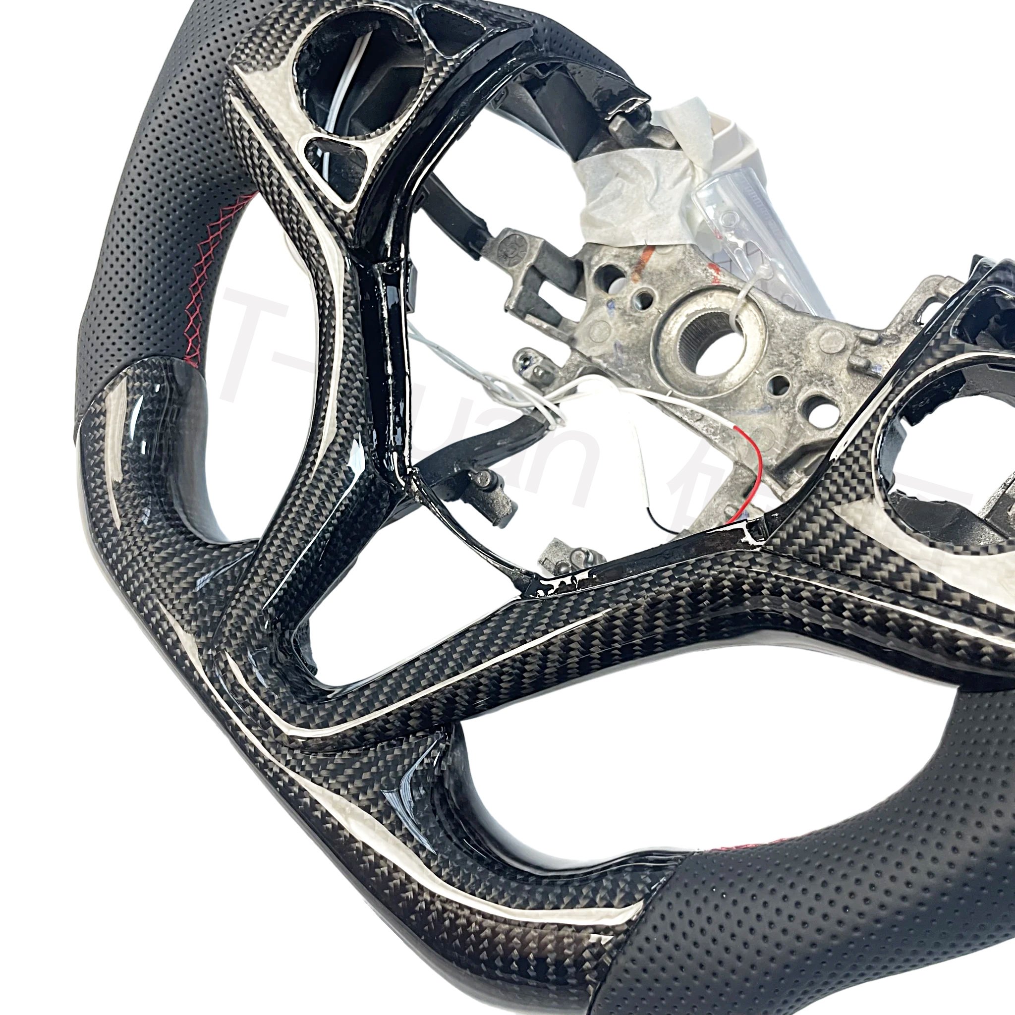 For Honda Civic CRV Shadow Punch leather carbon Fiber led steering wheel Auto accessories Carbon fiber steering wheel