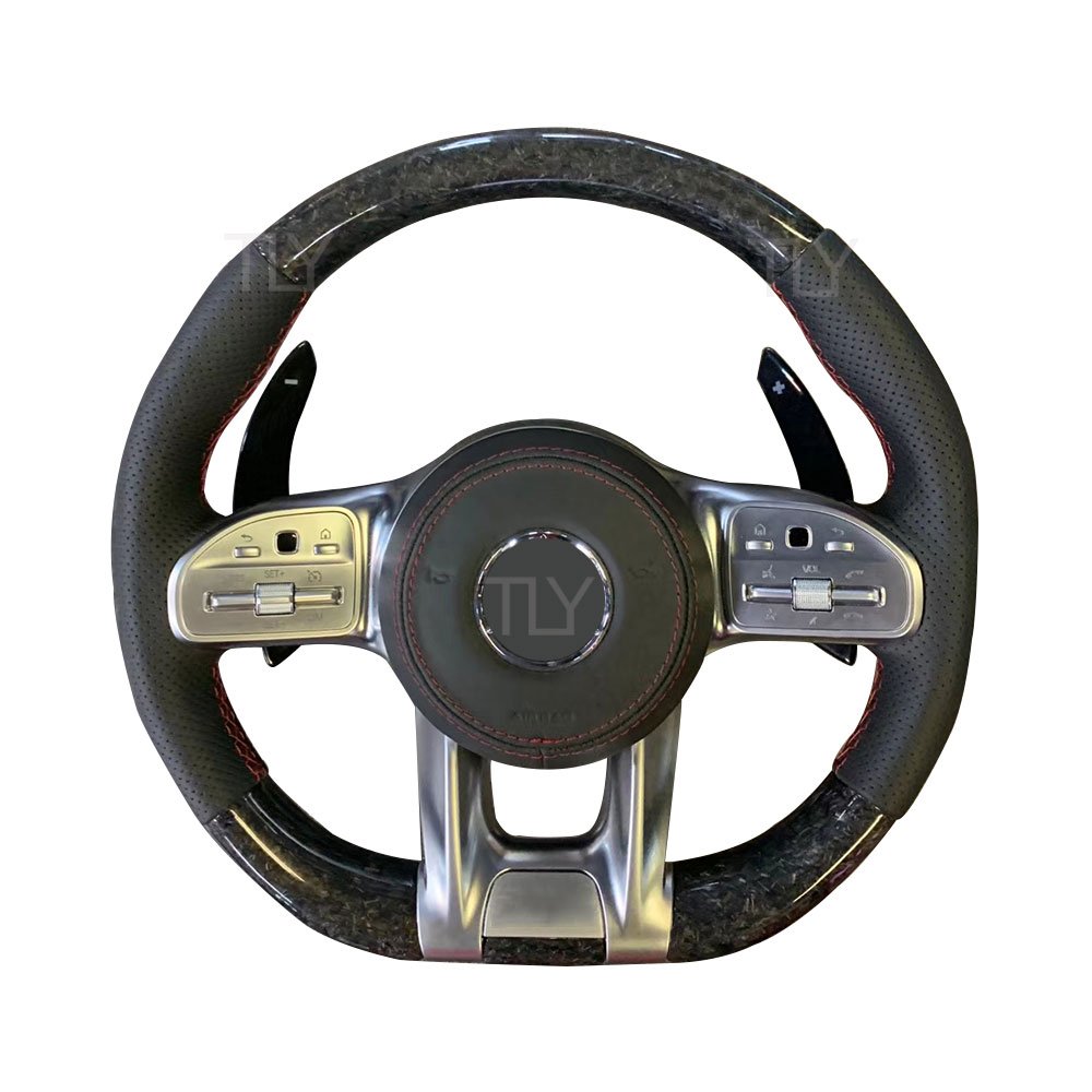 For Mercedes-benz AMG W205 W213 W177 W166 C43 C63 C CLASS E63 Cls Gle Performance Custom Carbon Fiber Car Steering Wheel