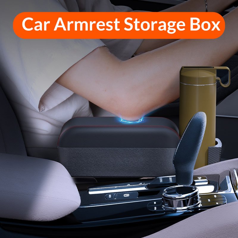Anjuny Premium Extender Console Storage Case Arm Relaxation Car Armrest Storage Box