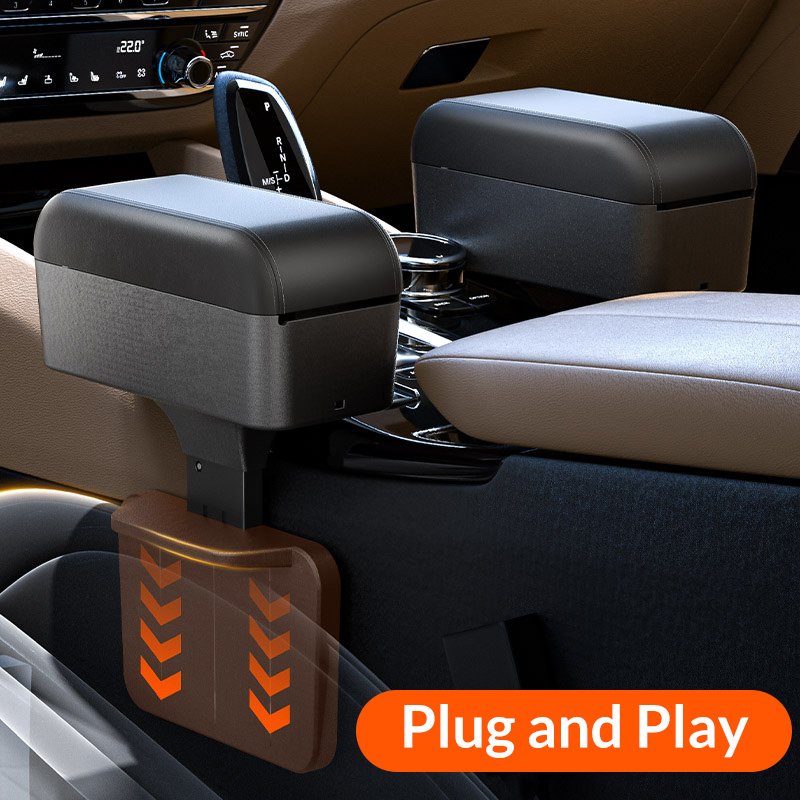 Anjuny Premium Extender Console Storage Case Arm Relaxation Car Armrest Storage Box