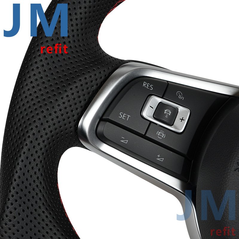 Steering Wheel For Vw Golf 7 Mk7 Gti Gts R-line Polo Scirocco Gtd Steering Wheel Control Carbon Fiber Sports Pu Auto Part