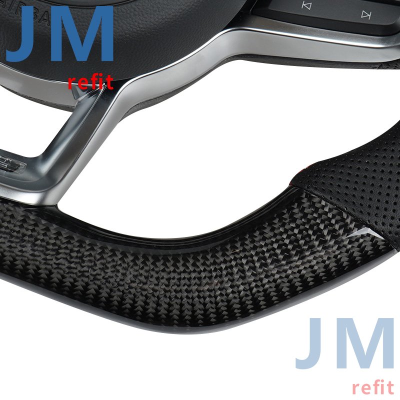 Steering Wheel For Vw Golf 7 Mk7 Gti Gts R-line Polo Scirocco Gtd Steering Wheel Control Carbon Fiber Sports Pu Auto Part