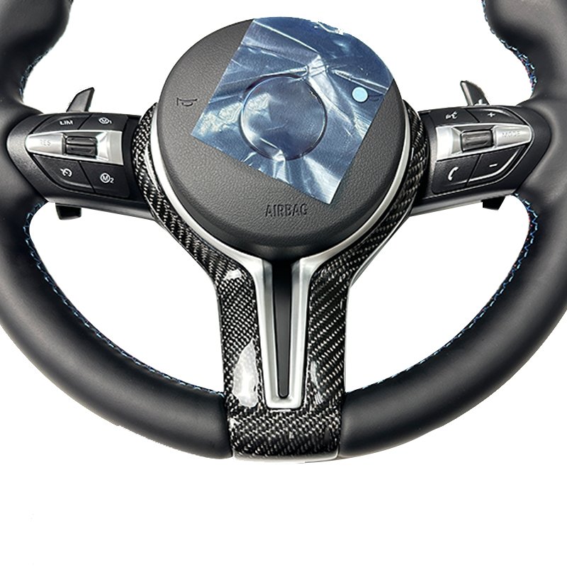 F30 F32 F10 F20 F07 F01 E46 E60 E90 M3 M4 M5 M7 Leather Steering Wheel With Carbon Fiber Cover