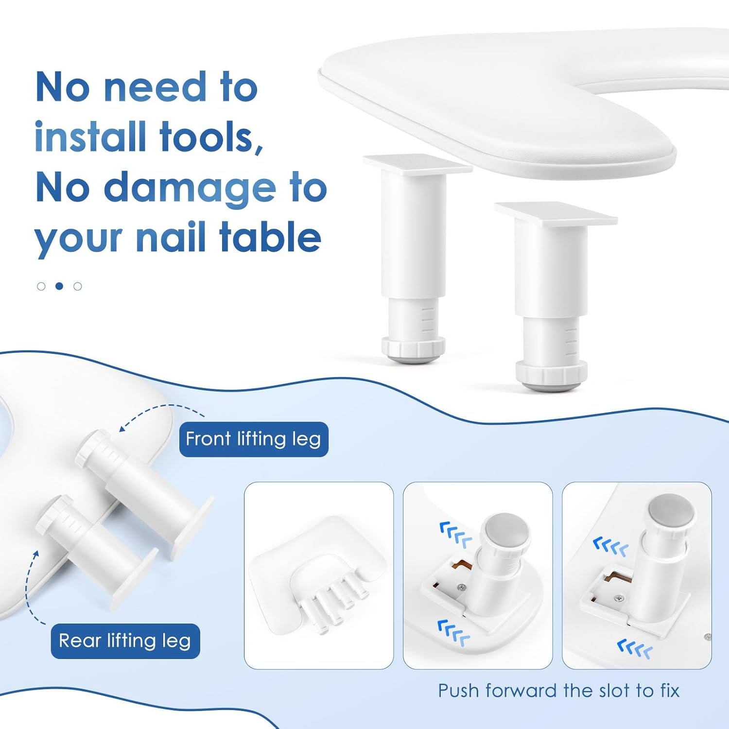 2024 Hot Sale New Design Adjustable Leg Armrest Manicure Arm Rest for Nails Tech Hand Stand Rest for Manicurists