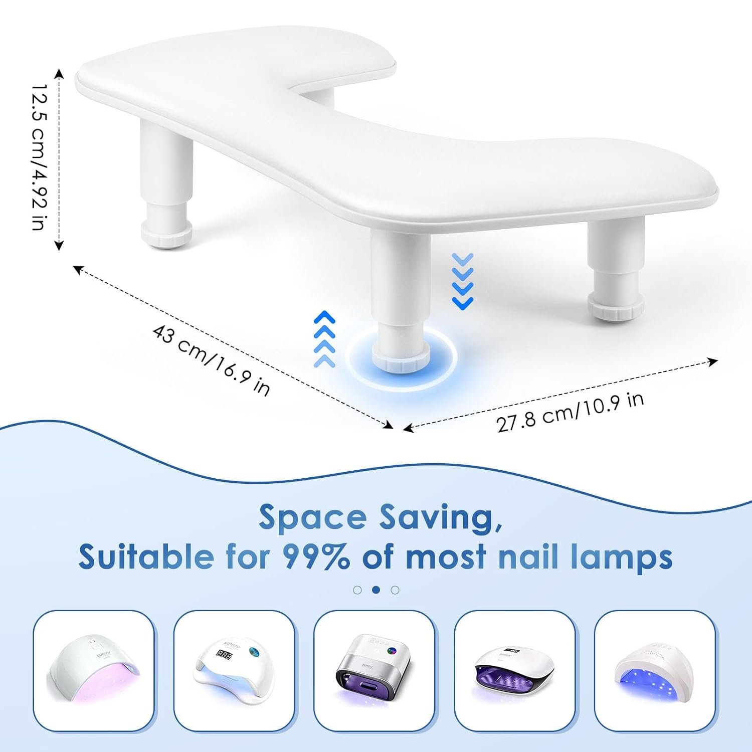 2024 Hot Sale New Design Adjustable Leg Armrest Manicure Arm Rest for Nails Tech Hand Stand Rest for Manicurists