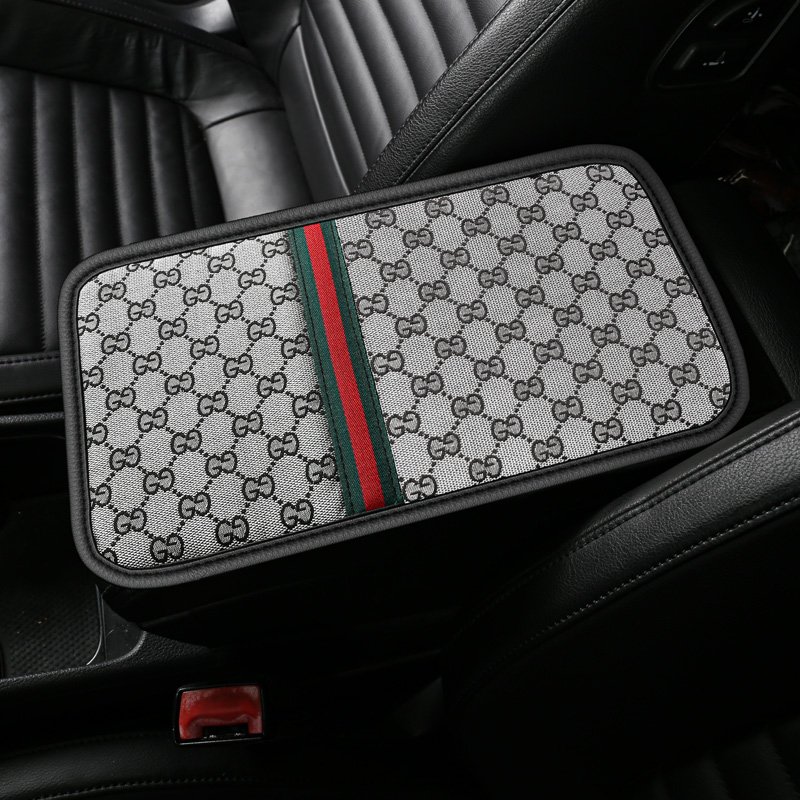 Car Armrest Cushion Cover Pad Universal Fit Branded Designer Car Interior Accessories for toyota honda nissan Mercedes bmw audi