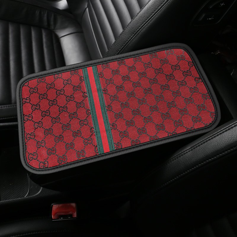 Car Armrest Cushion Cover Pad Universal Fit Branded Designer Car Interior Accessories for toyota honda nissan Mercedes bmw audi