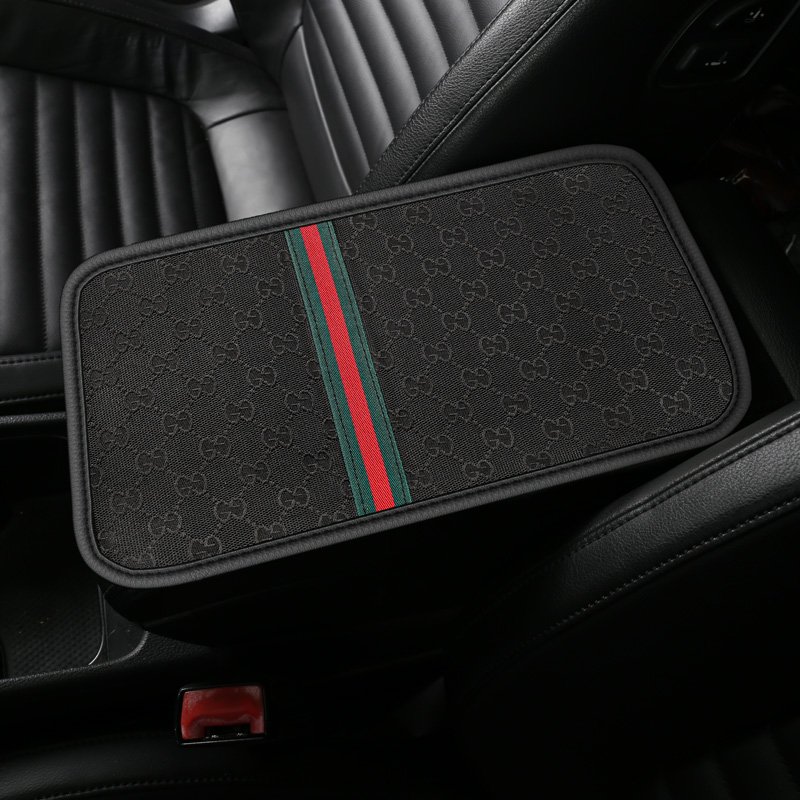 Car Armrest Cushion Cover Pad Universal Fit Branded Designer Car Interior Accessories for toyota honda nissan Mercedes bmw audi