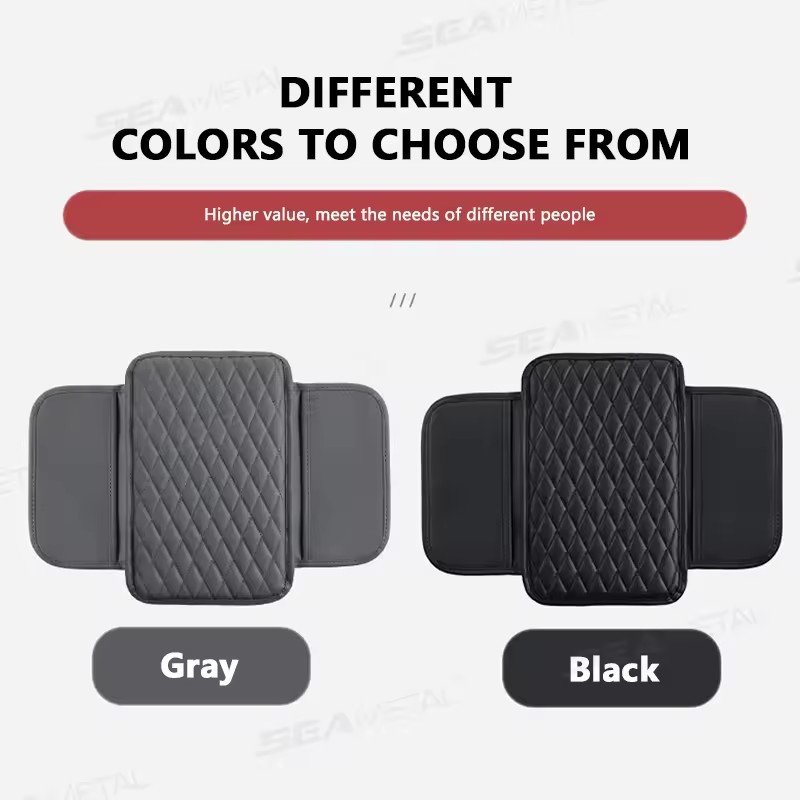 Car Arm Rest Pad Center Console Auto Armrest Box Protection Cover Elbow Rest Protector Cushion with Side Storage Pocket