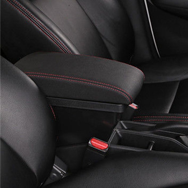 For R50 Auto Parts Universal Leather Car Storage Central Store Storage Box With USB Charger Car Center Console Armrest Box