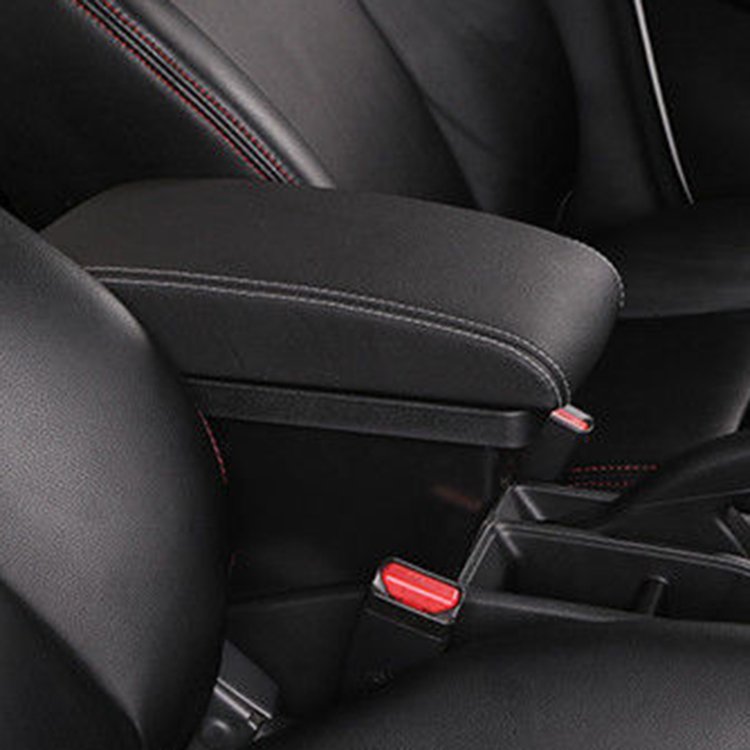 For R50 Auto Parts Universal Leather Car Storage Central Store Storage Box With USB Charger Car Center Console Armrest Box