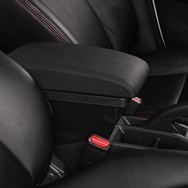 For R50 Auto Parts Universal Leather Car Storage Central Store Storage Box With USB Charger Car Center Console Armrest Box