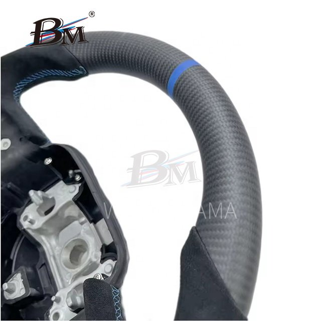 Matte Carbon Fiber Alcantara Steering Wheel For Dodge Charger/Challenger Jeep Grand Cherokee SRT 2014 to 2020 Car Interior By BM