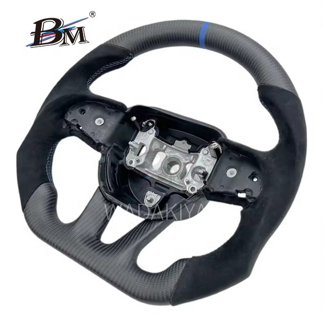 Matte Carbon Fiber Alcantara Steering Wheel For Dodge Charger/Challenger Jeep Grand Cherokee SRT 2014 to 2020 Car Interior By BM