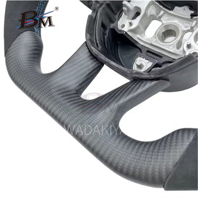 Matte Carbon Fiber Alcantara Steering Wheel For Dodge Charger/Challenger Jeep Grand Cherokee SRT 2014 to 2020 Car Interior By BM