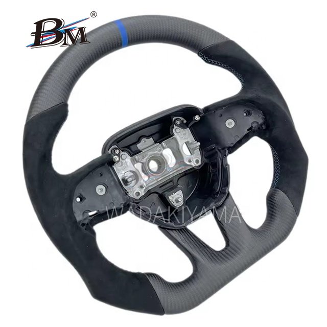 Matte Carbon Fiber Alcantara Steering Wheel For Dodge Charger/Challenger Jeep Grand Cherokee SRT 2014 to 2020 Car Interior By BM