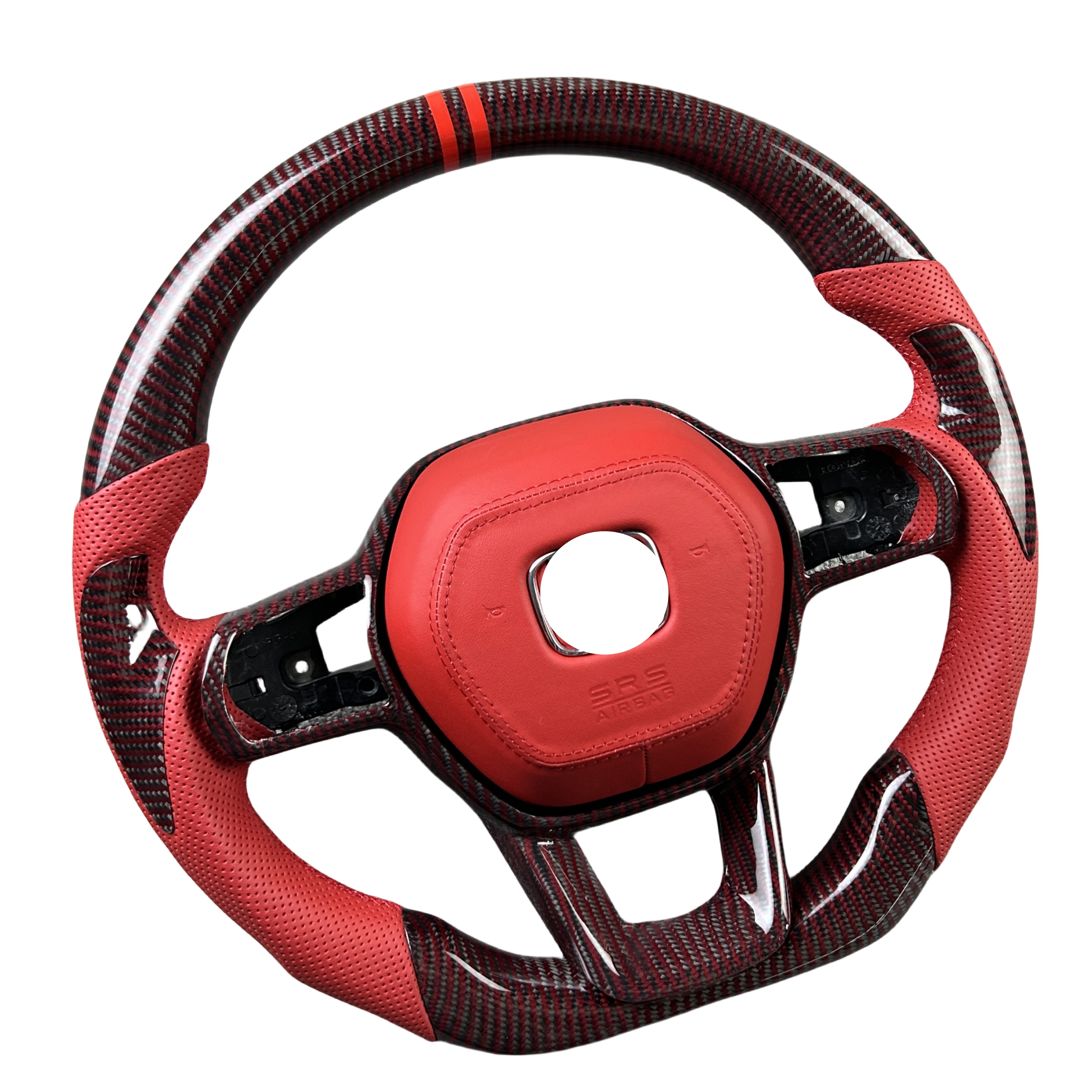 For Honda Civic 11th Generation Carbon Fiber Forged Black Steering Wheel Custom Car Steering Wheel