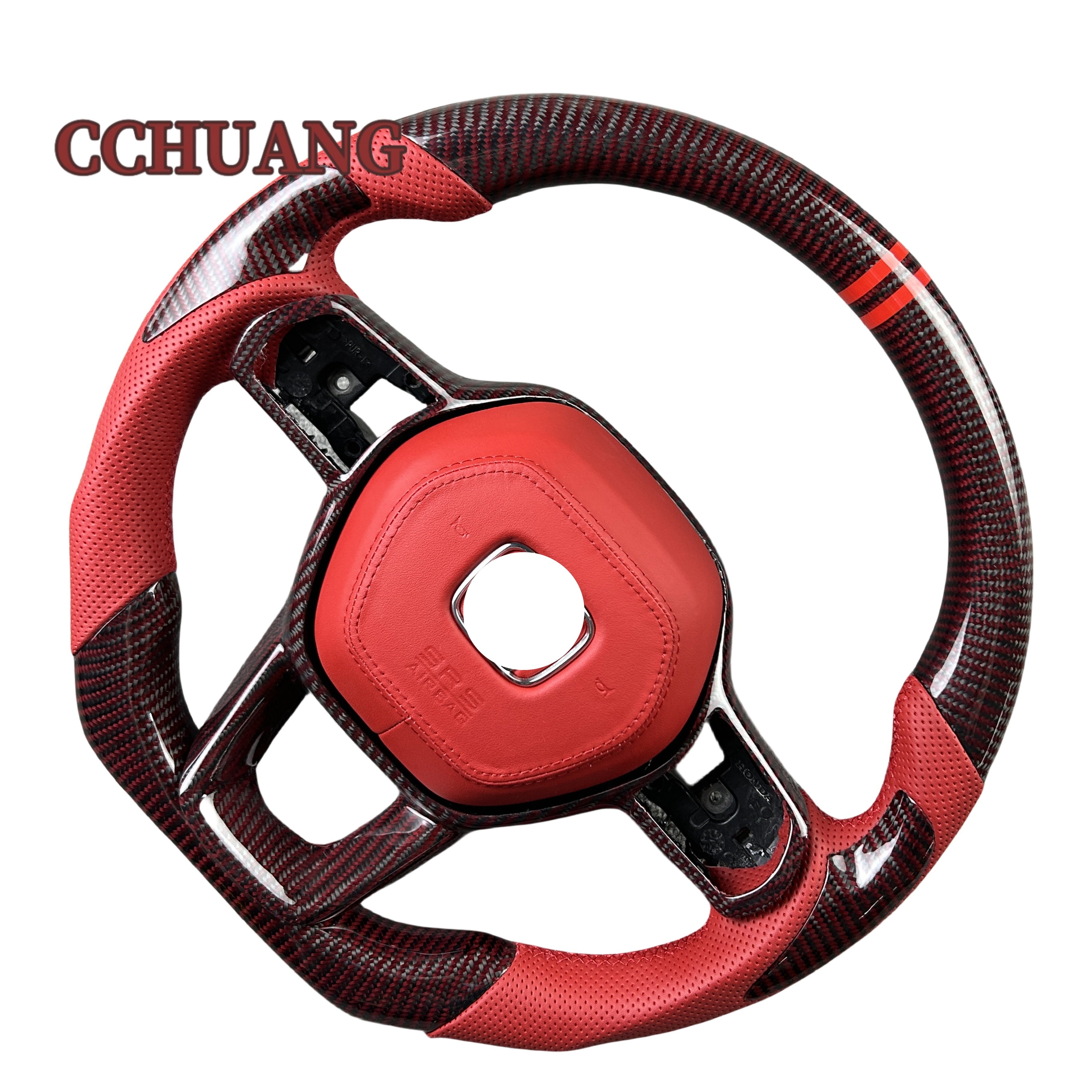 For Honda Civic 11th Generation Carbon Fiber Forged Black Steering Wheel Custom Car Steering Wheel