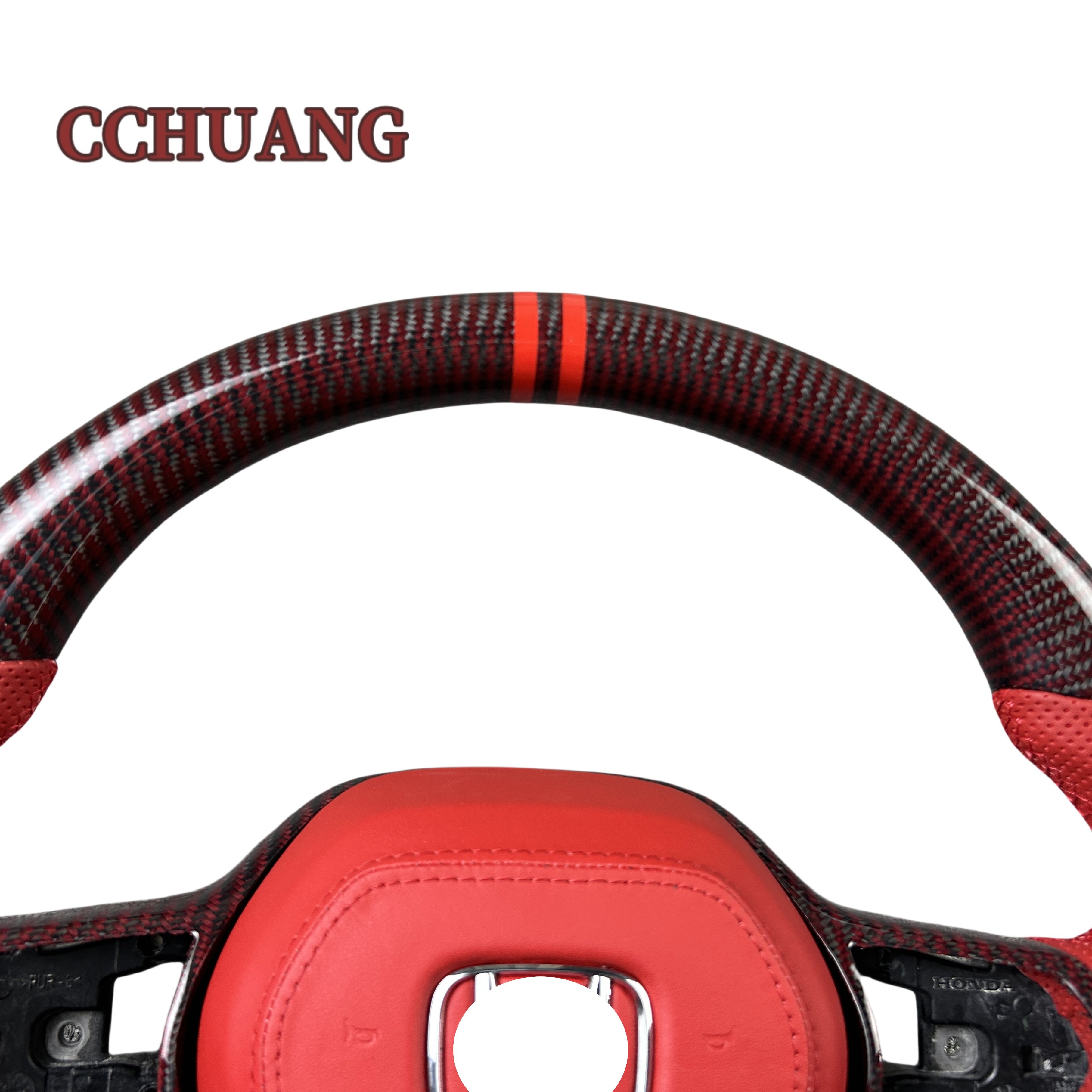 For Honda Civic 11th Generation Carbon Fiber Forged Black Steering Wheel Custom Car Steering Wheel
