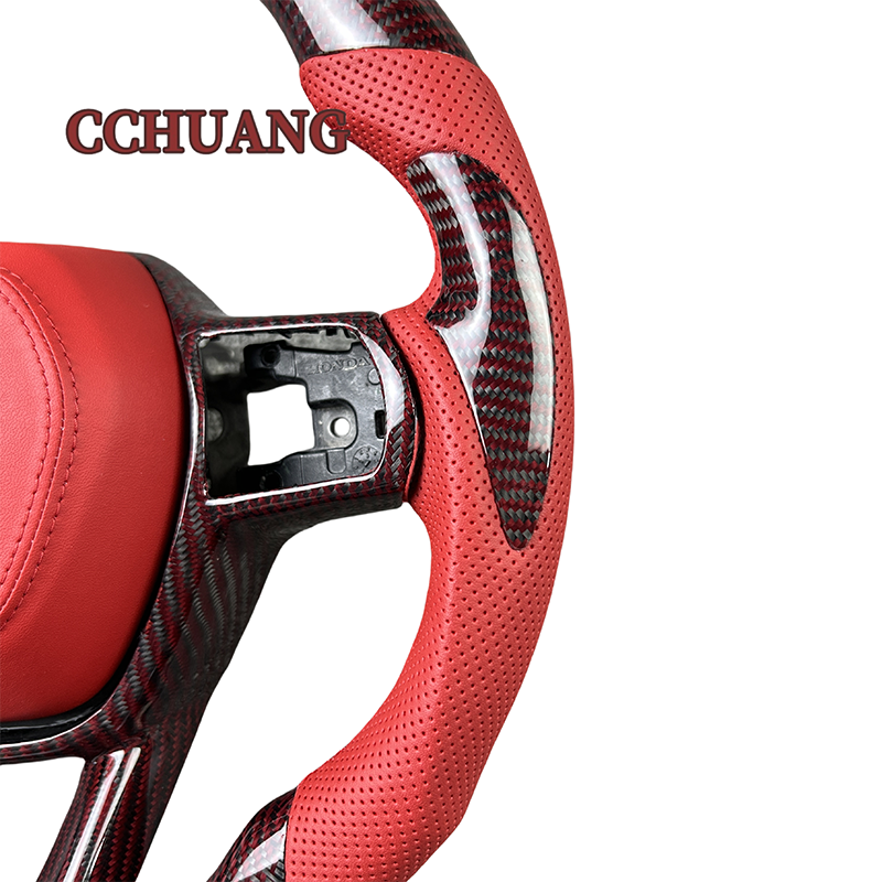For Honda Civic 11th Generation Carbon Fiber Forged Black Steering Wheel Custom Car Steering Wheel