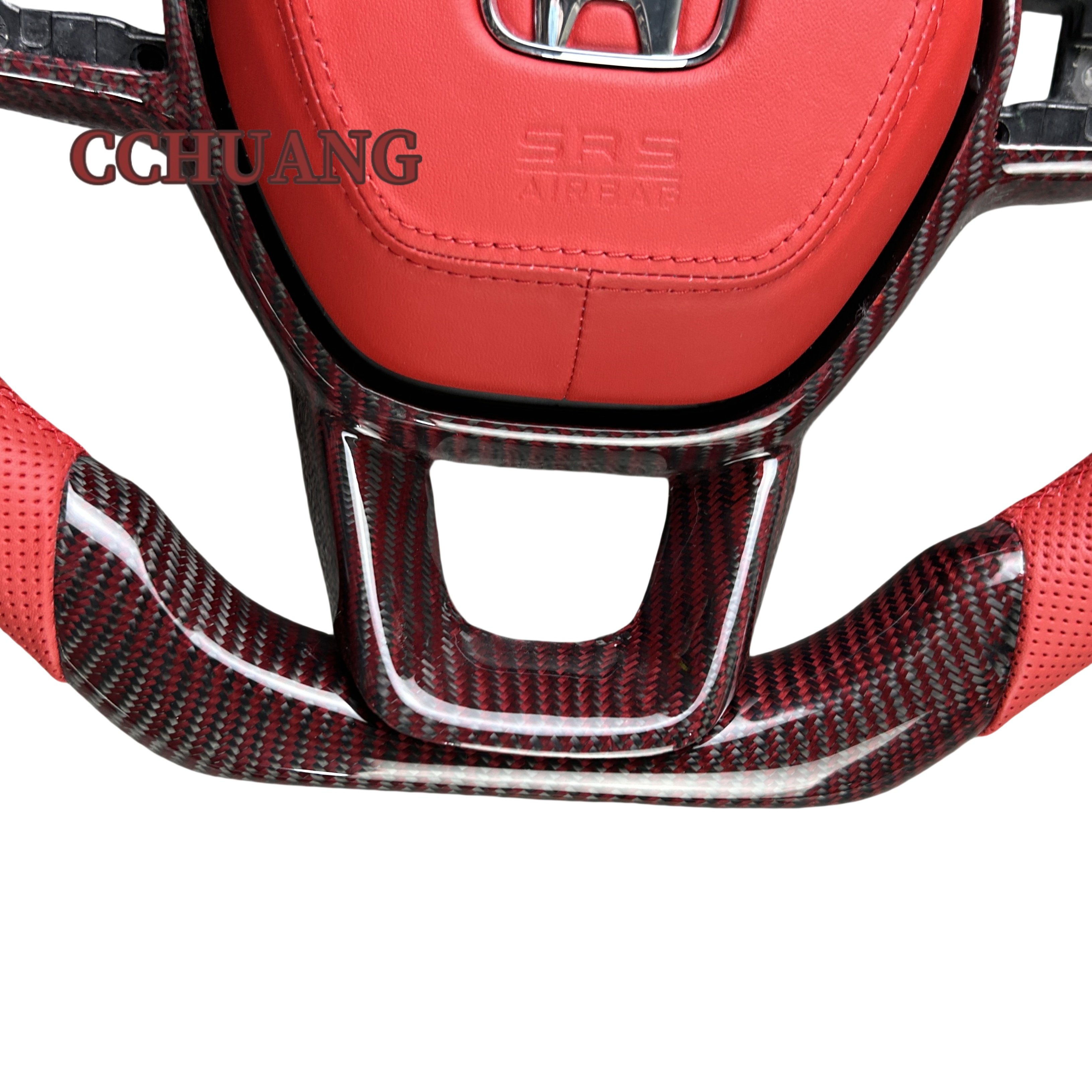 For Honda Civic 11th Generation Carbon Fiber Forged Black Steering Wheel Custom Car Steering Wheel