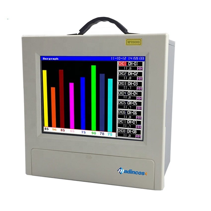 MPR8000: 10.4'' Huge LCD Universal Digital 36/40/48 Multi Channel Color Paperless Chart Recorder with RS485 /Ethernet/48 Relay