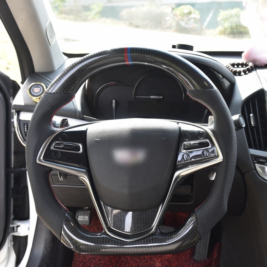 FORGED Carbon Fiber Custom Car Steering Wheel For CADILLAC CTS CTS-V 2014+