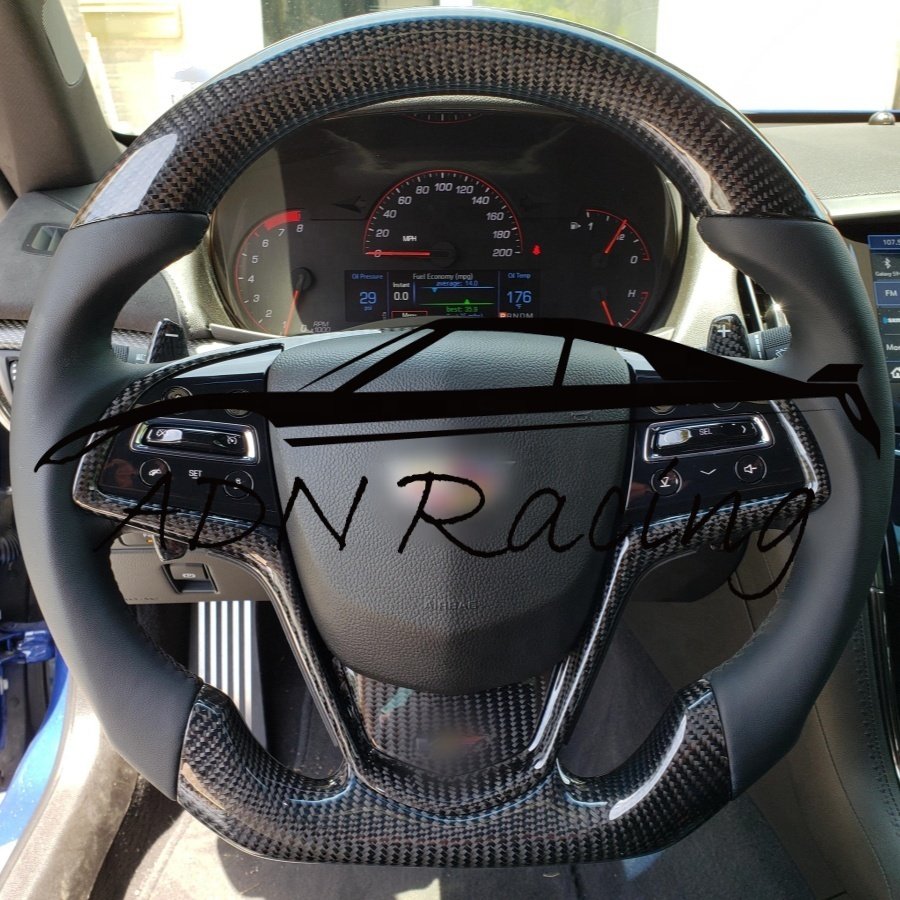 FORGED Carbon Fiber Custom Car Steering Wheel For CADILLAC CTS CTS-V 2014+