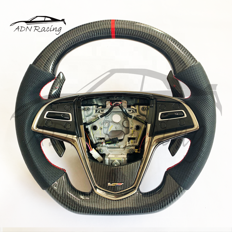 FORGED Carbon Fiber Custom Car Steering Wheel For CADILLAC CTS CTS-V 2014+