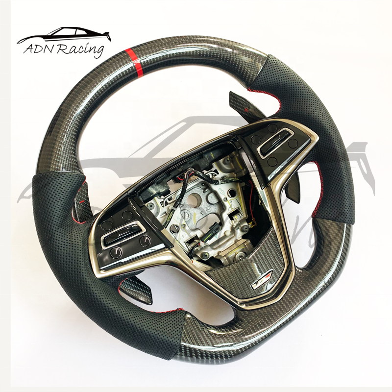 FORGED Carbon Fiber Custom Car Steering Wheel For CADILLAC CTS CTS-V 2014+