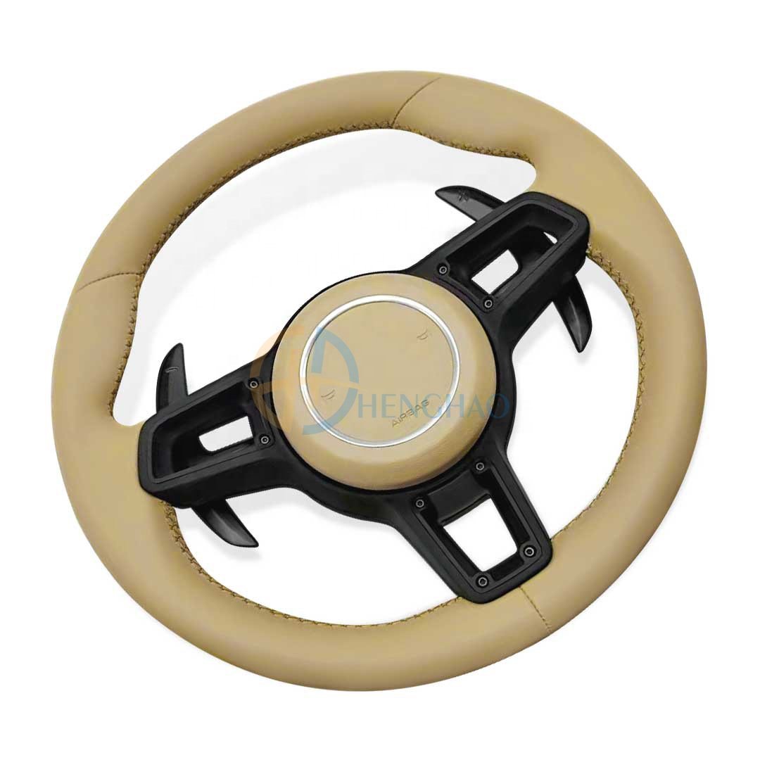 Customized Car Steering Wheel Fit For Porsche Cayenne 718 991 911 Cayman Panamera Macan Upgraded Leather Steering Wheel