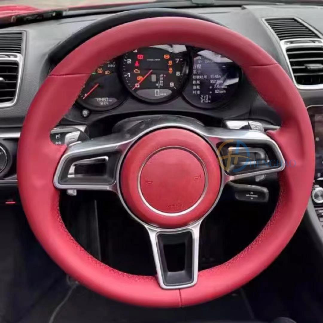 Customized Car Steering Wheel Fit For Porsche Cayenne 718 991 911 Cayman Panamera Macan Upgraded Leather Steering Wheel