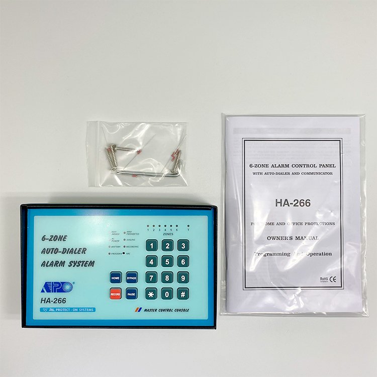 Wired Alarm System Home Security 6-Zone Mini Size Smart Burglar Alarm System with Auto-Dialer