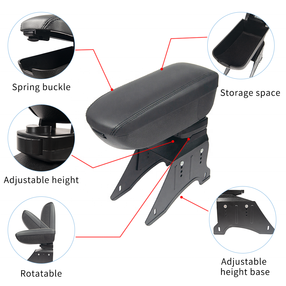 Car Interior Accessories AC-480 Adjustable Console Box Universal Luxury Armrest Universal for Car