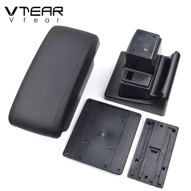 Vtear for Ford Focus MK3 Accessories Car Armrest ABS Arm Rest Leather Storage Box USB Decoration Car-styling Interior Parts 2017