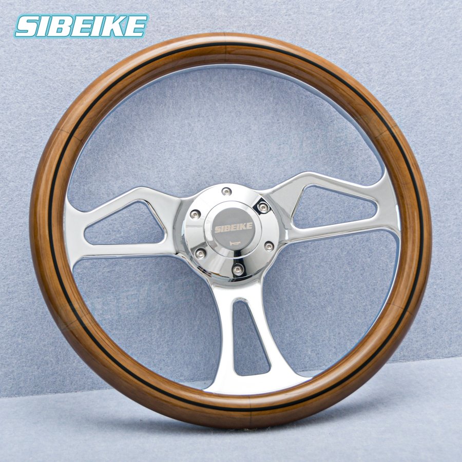 14inch Real Wood Classic Steering Wheel Vintage Retro Car Sports Tuning Wheel