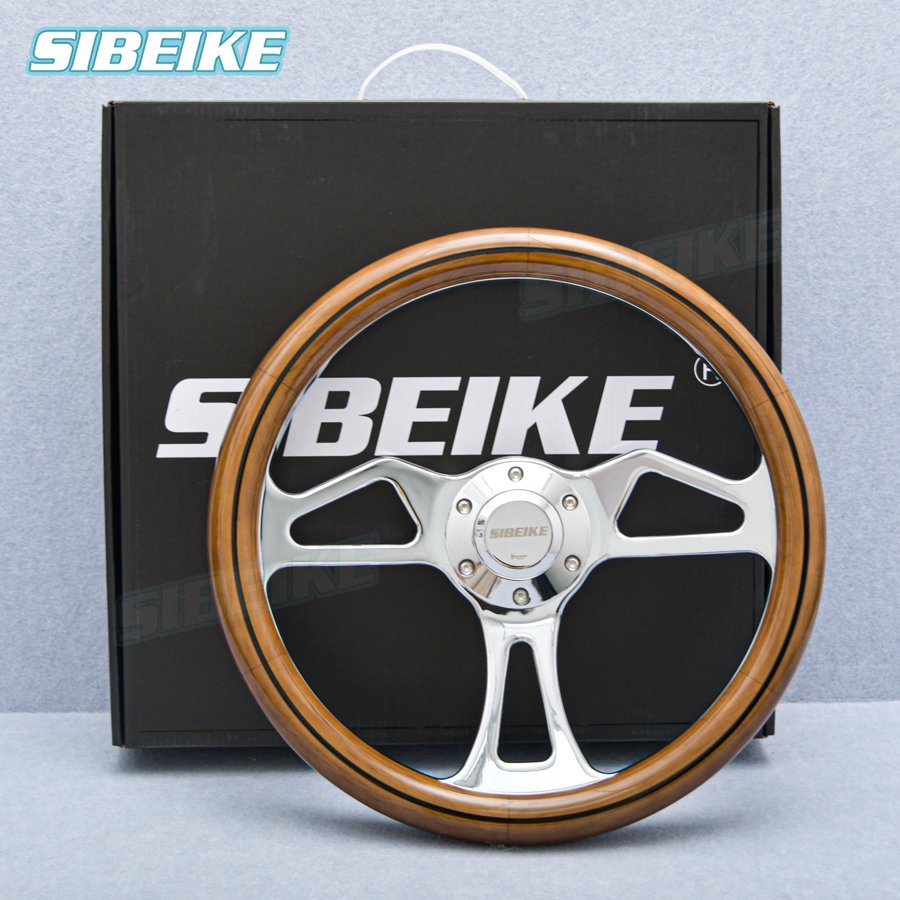 14inch Real Wood Classic Steering Wheel Vintage Retro Car Sports Tuning Wheel