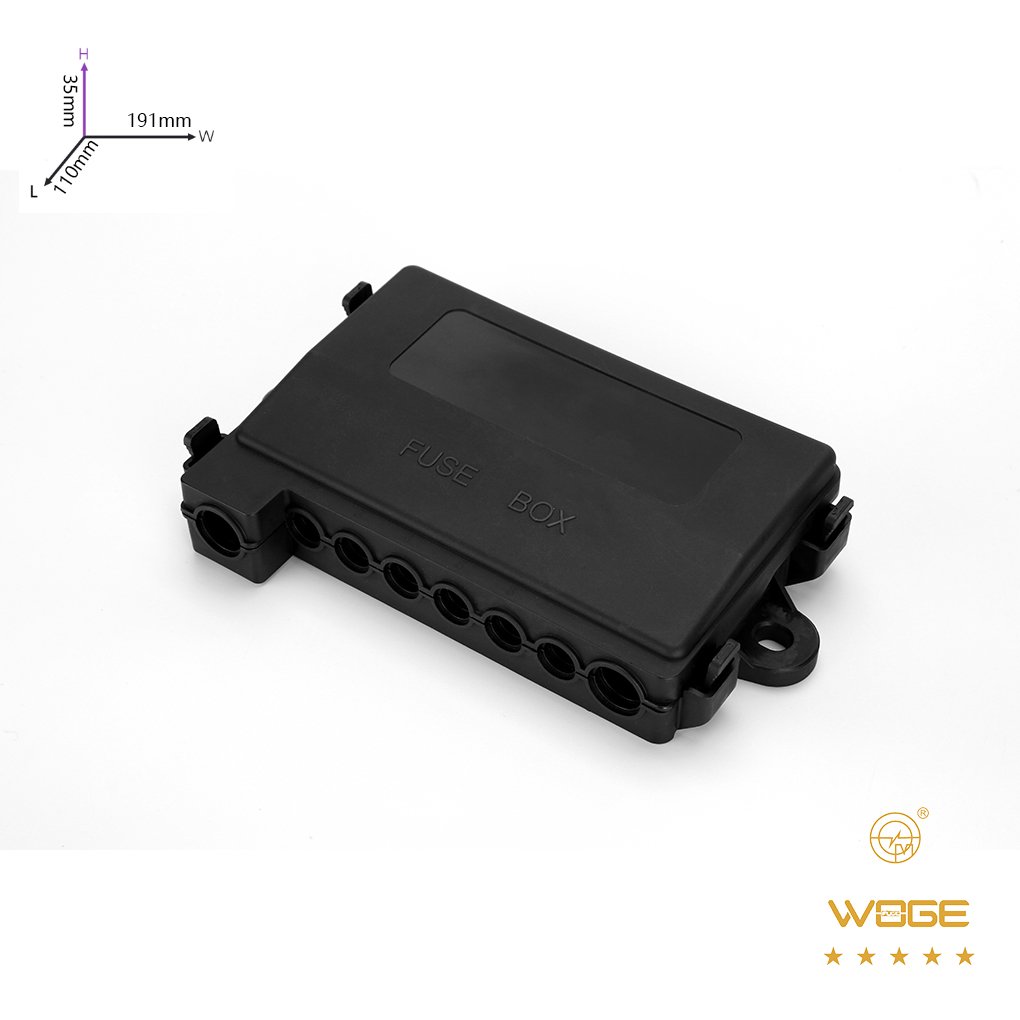 Durable Black Dust Cover for 7-Way MIDIRV Car Boat Bus Accessories No Fuse-Multi-Directional Block Holder Fuse Box Automotive