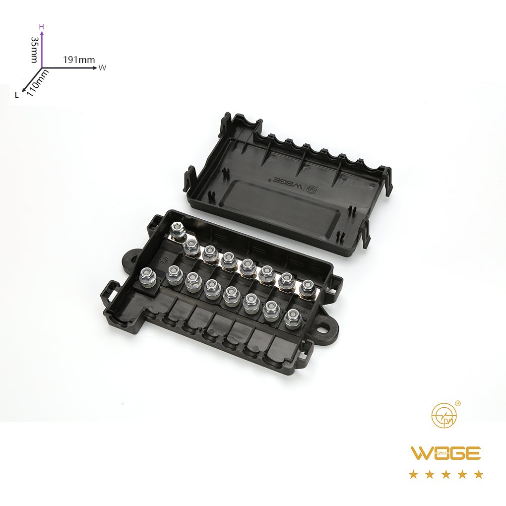 Durable Black Dust Cover for 7-Way MIDIRV Car Boat Bus Accessories No Fuse-Multi-Directional Block Holder Fuse Box Automotive